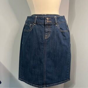 Old Navy 6 Blue Jean Dark Wash Denim High Rise Pencil Skirt